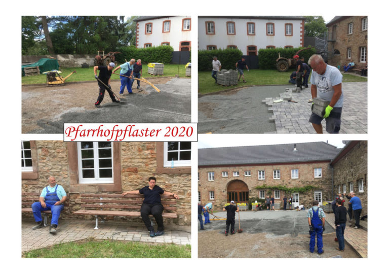 Pflasterarbeiten am Pfarrhof