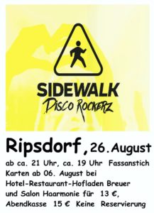 Sidewalk Disco Rockerz am Jubiläumswochenende